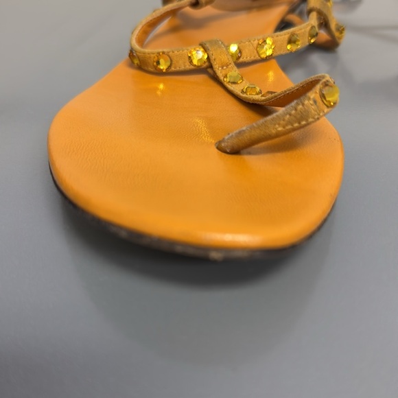 Gucci Crystal Leather Sandals - Picture 3 of 11